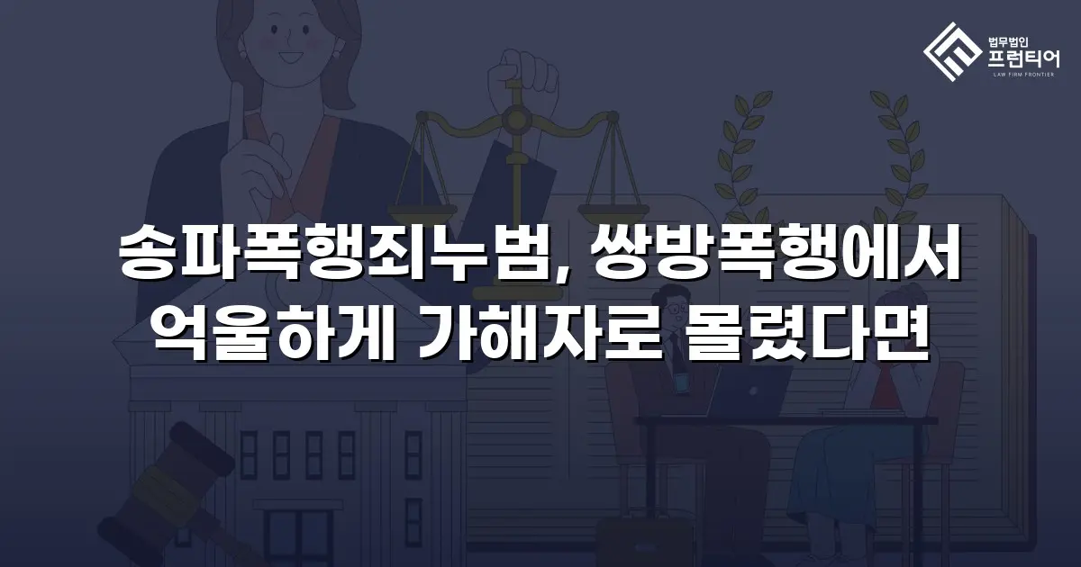 송파폭행죄누범, 쌍방폭행에서 억울하게 가해자로 몰렸다면