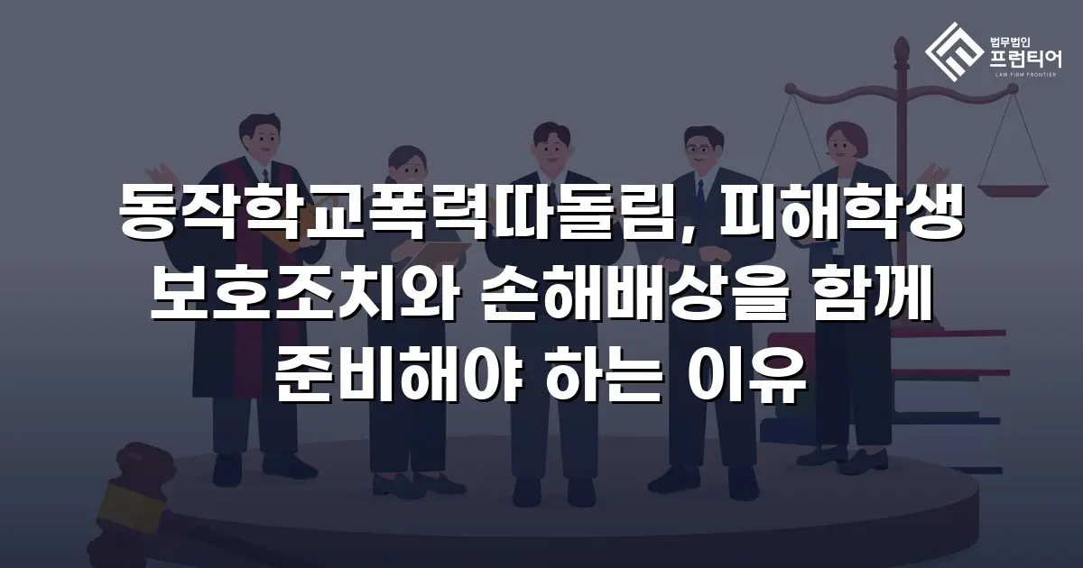 동작학교폭력따돌림, 피해학생 보호조치와 손해배상을 함께 준비해야 하는 이유