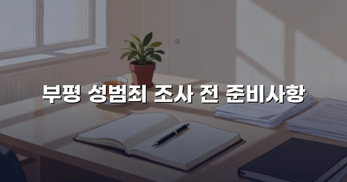 부평 성범죄 조사 전 준비사항