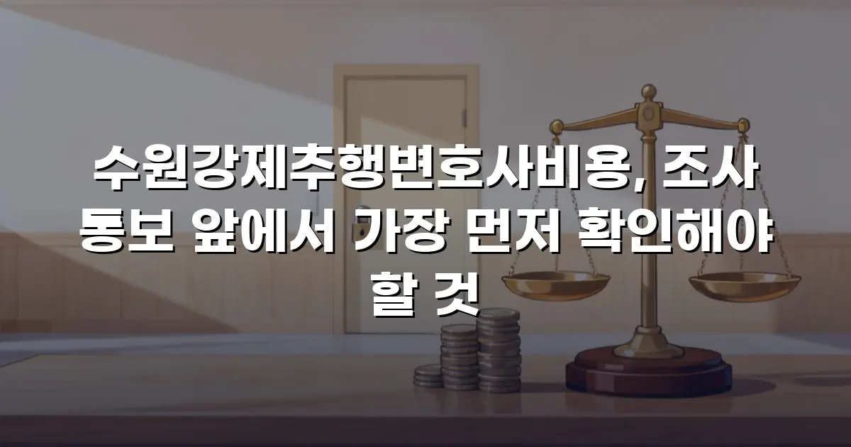수원강제추행변호사비용, 조사 통보 앞에서 가장 먼저 확인해야 할 것