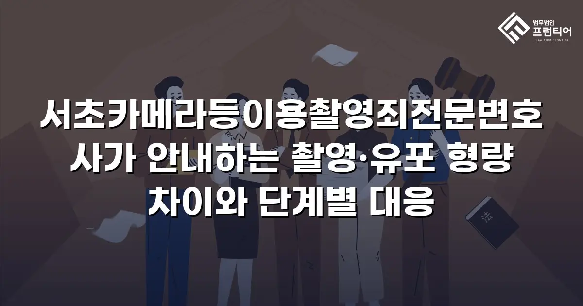 서초카메라등이용촬영죄전문변호사가 안내하는 촬영·유포 형량 차이와 단계별 대응