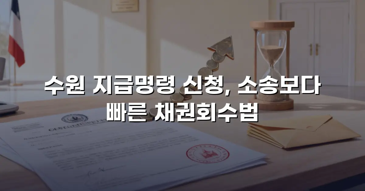 수원 지급명령 신청, 소송보다 빠른 채권회수법