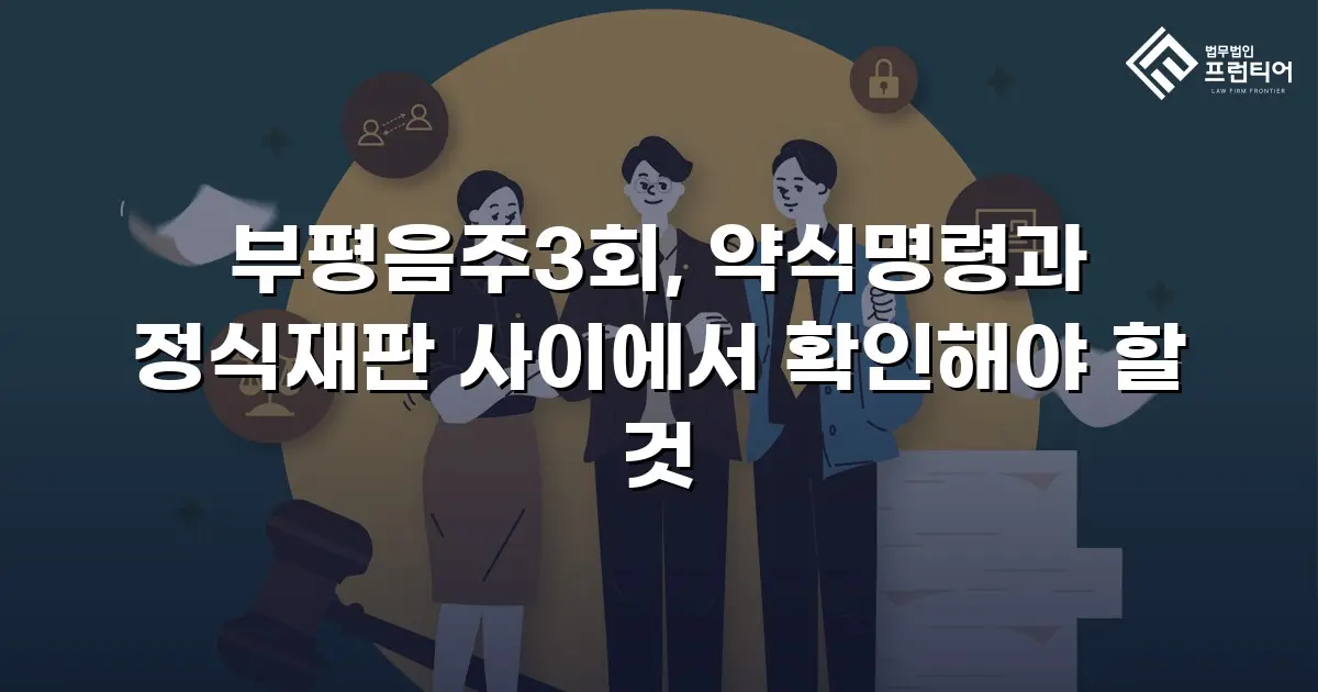 부평음주3회, 약식명령과 정식재판 사이에서 확인해야 할 것