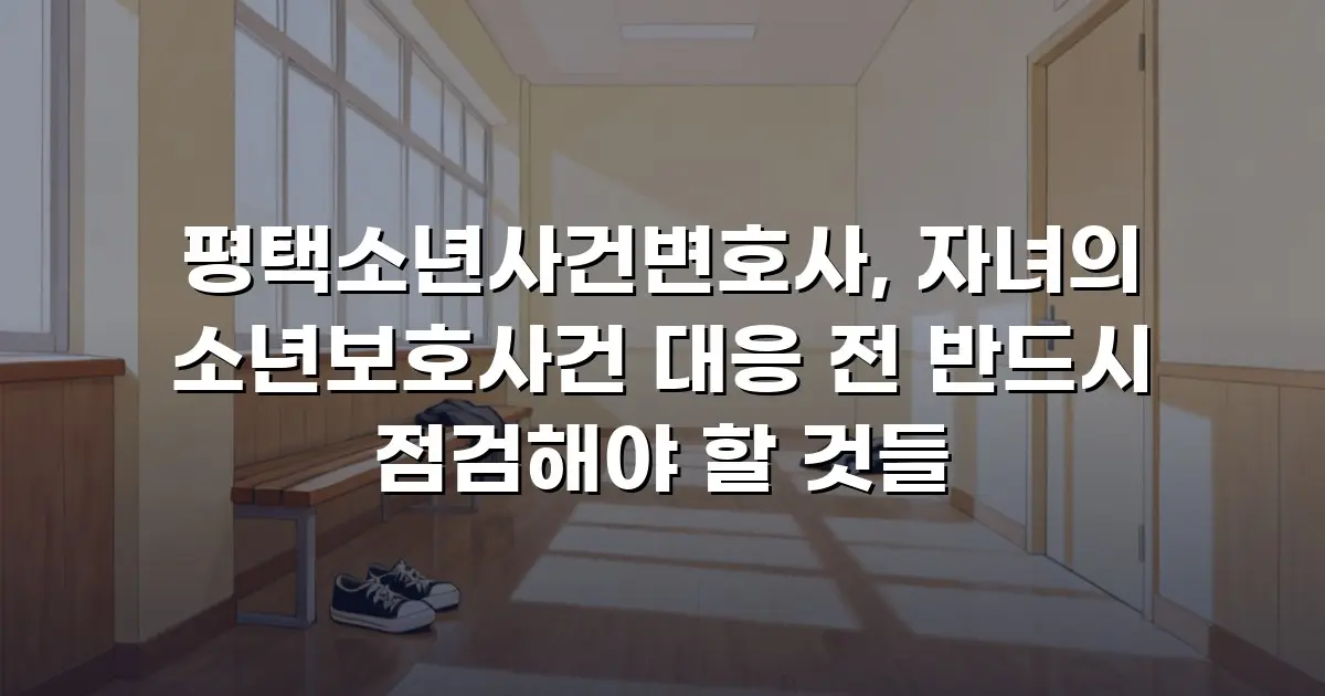 평택소년사건변호사, 자녀의 소년보호사건 대응 전 반드시 점검해야 할 것들