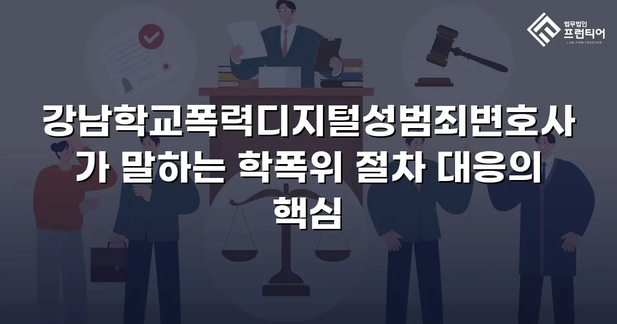 강남학교폭력디지털성범죄변호사가 말하는 학폭위 절차 대응의 핵심