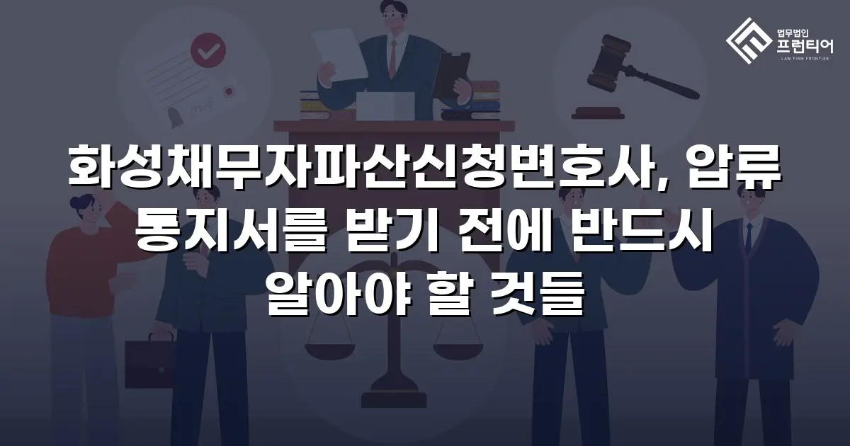 화성채무자파산신청변호사, 압류 통지서를 받기 전에 반드시 알아야 할 것들