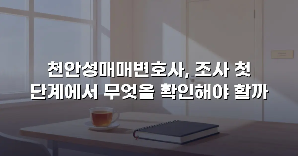 천안성매매변호사, 조사 첫 단계에서 무엇을 확인해야 할까