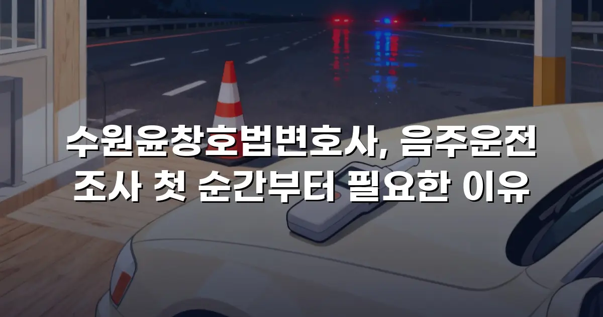 수원윤창호법변호사, 음주운전 조사 첫 순간부터 필요한 이유