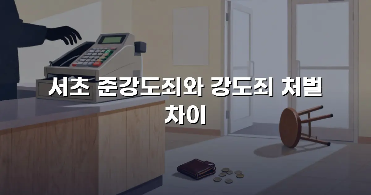 서초 준강도죄와 강도죄 처벌 차이