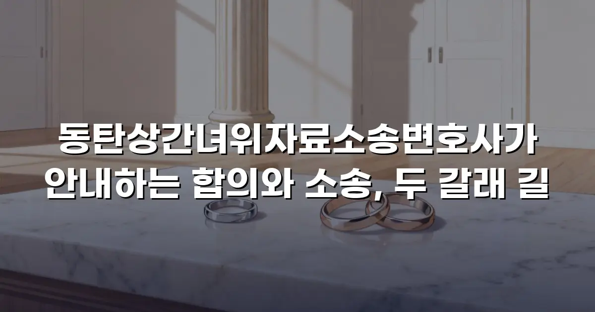 동탄상간녀위자료소송변호사가 안내하는 합의와 소송, 두 갈래 길