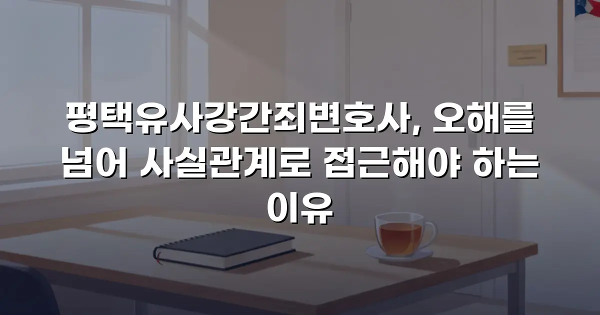평택유사강간죄변호사, 오해를 넘어 사실관계로 접근해야 하는 이유
