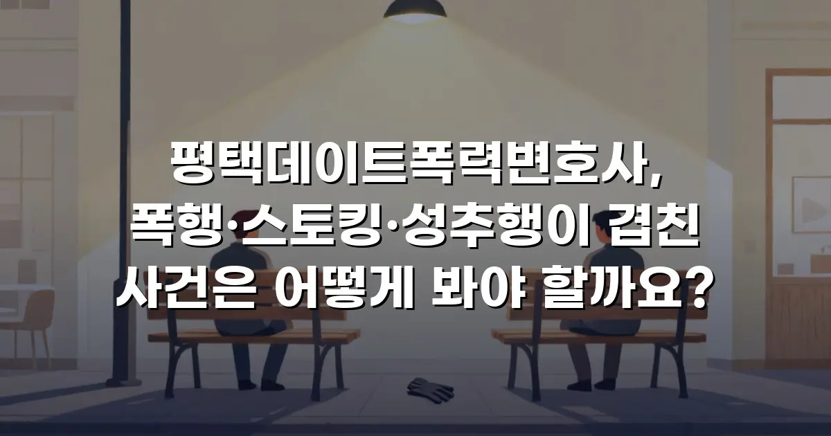 평택데이트폭력변호사, 폭행·스토킹·성추행이 겹친 사건은 어떻게 봐야 할까요?