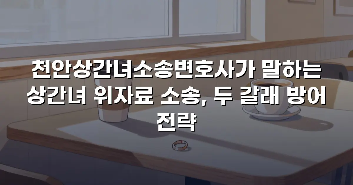 천안상간녀소송변호사가 말하는 상간녀 위자료 소송, 두 갈래 방어 전략