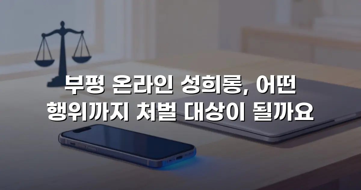 부평 온라인 성희롱, 어떤 행위까지 처벌 대상이 될까요