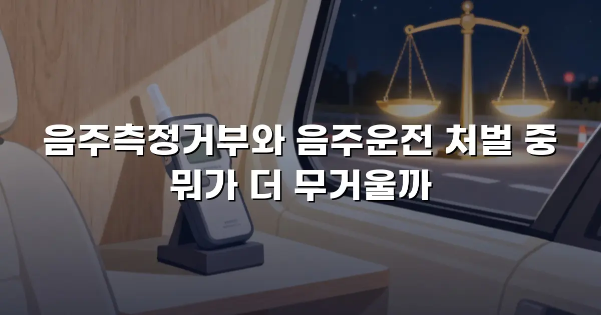 음주측정거부와 음주운전 처벌 중 뭐가 더 무거울까