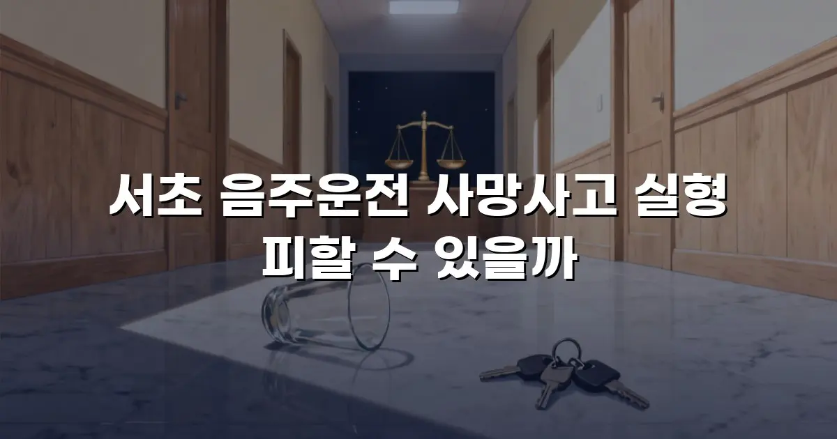 서초 음주운전 사망사고 실형 피할 수 있을까