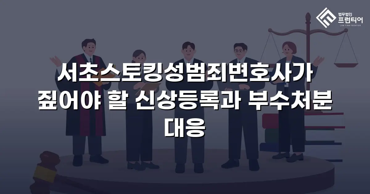 서초스토킹성범죄변호사가 짚어야 할 신상등록과 부수처분 대응