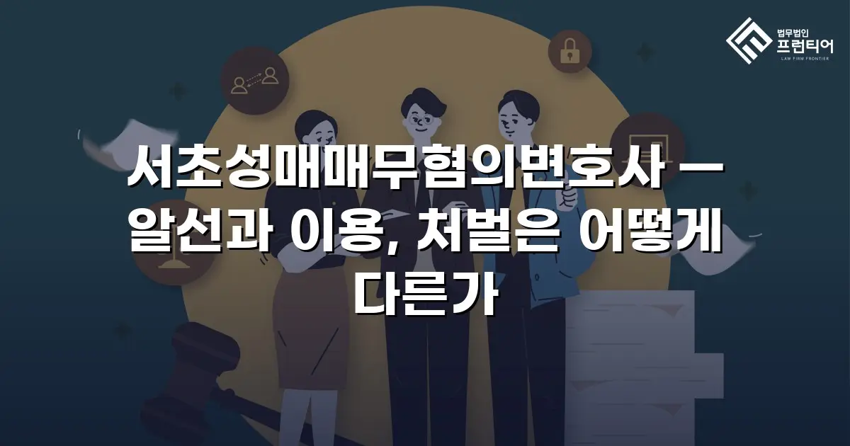 서초성매매무혐의변호사 — 알선과 이용, 처벌은 어떻게 다른가