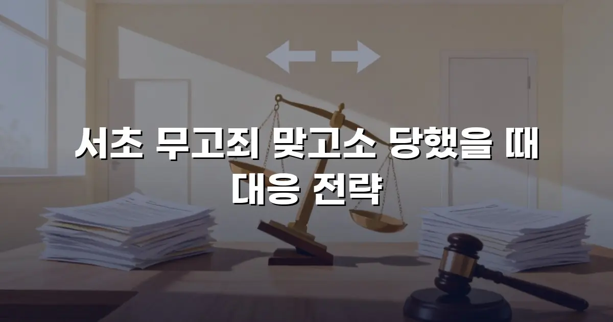 서초 무고죄 맞고소 당했을 때 대응 전략