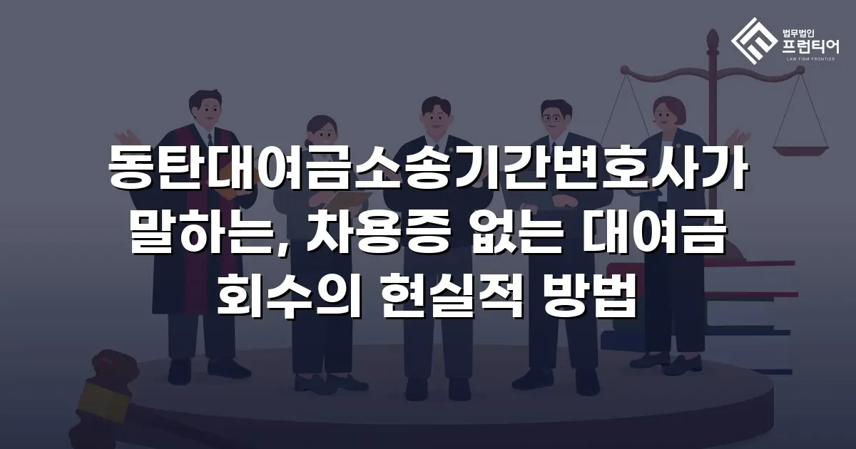 동탄대여금소송기간변호사가 말하는, 차용증 없는 대여금 회수의 현실적 방법