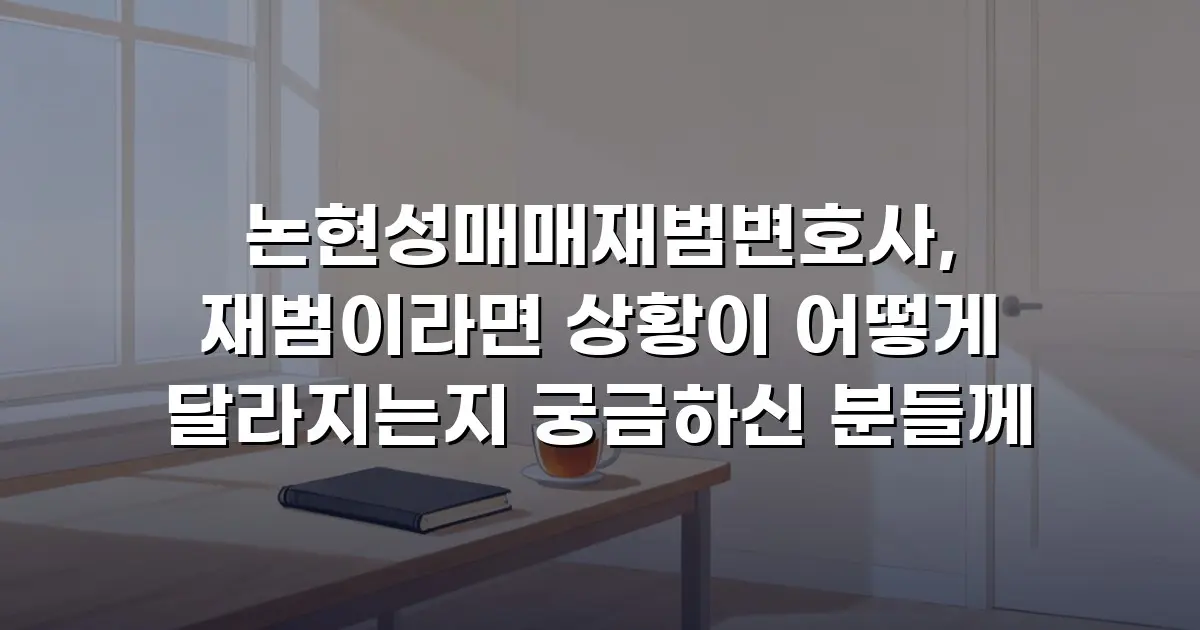 논현성매매재범변호사, 재범이라면 상황이 어떻게 달라지는지 궁금하신 분들께