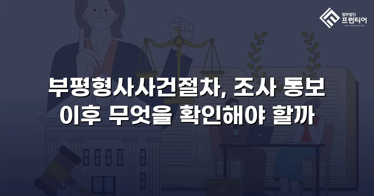 부평형사사건절차, 조사 통보 이후 무엇을 확인해야 할까