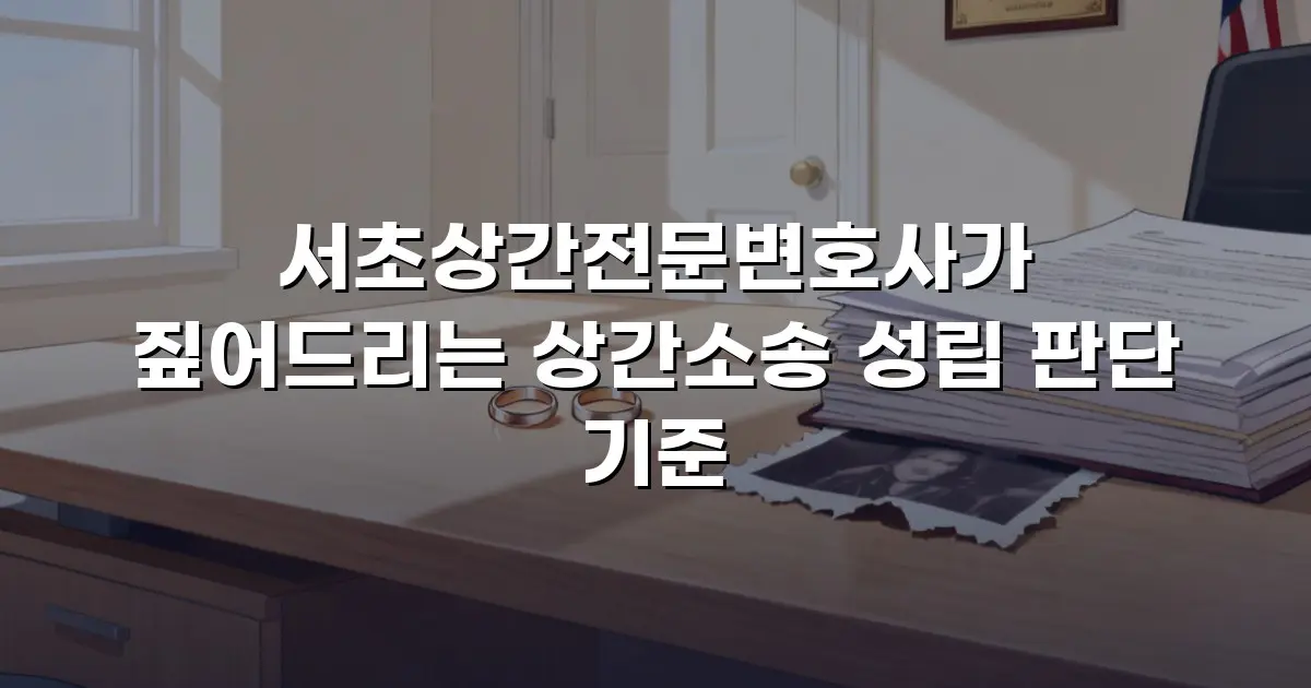 서초상간전문변호사가 짚어드리는 상간소송 성립 판단 기준