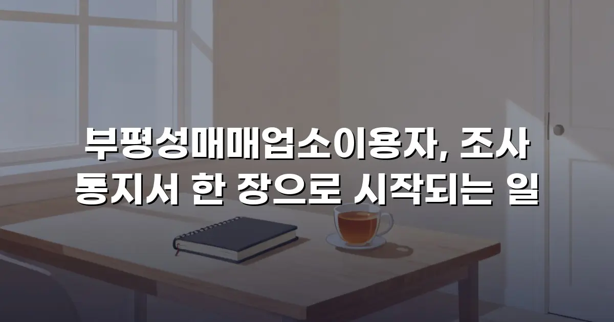 부평성매매업소이용자, 조사 통지서 한 장으로 시작되는 일