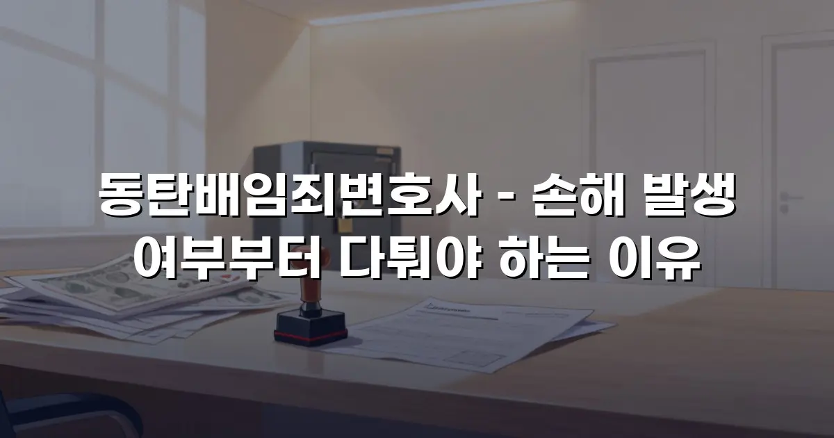동탄배임죄변호사 – 손해 발생 여부부터 다퉈야 하는 이유