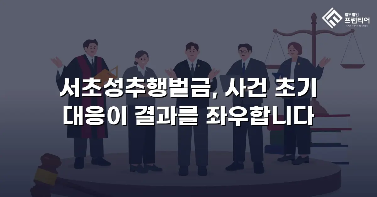서초성추행벌금, 사건 초기 대응이 결과를 좌우합니다