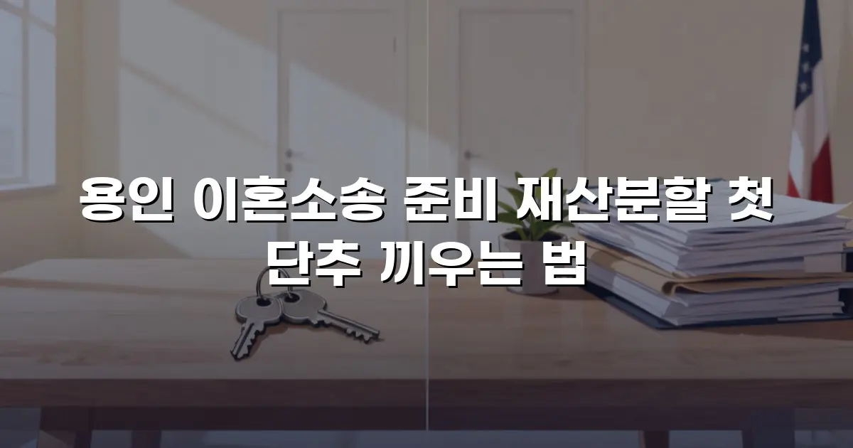 용인 이혼소송 준비 재산분할 첫 단추 끼우는 법