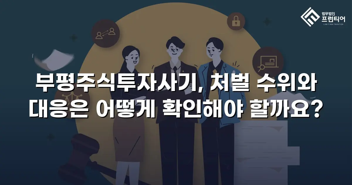 부평주식투자사기, 처벌 수위와 대응은 어떻게 확인해야 할까요?