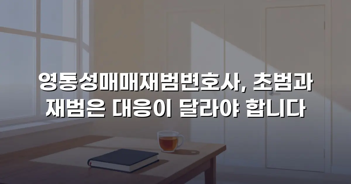 영통성매매재범변호사, 초범과 재범은 대응이 달라야 합니다
