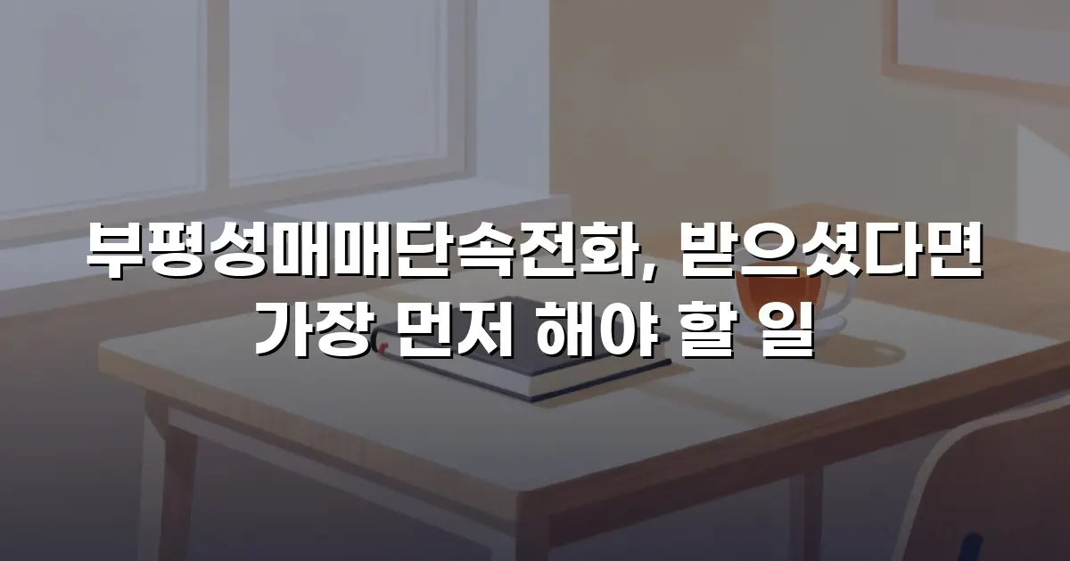 부평성매매단속전화, 받으셨다면 가장 먼저 해야 할 일