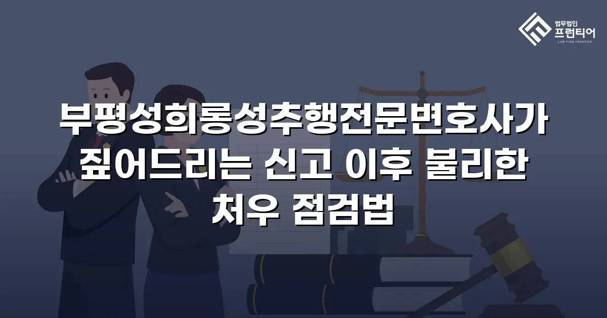 부평성희롱성추행전문변호사가 짚어드리는 신고 이후 불리한 처우 점검법