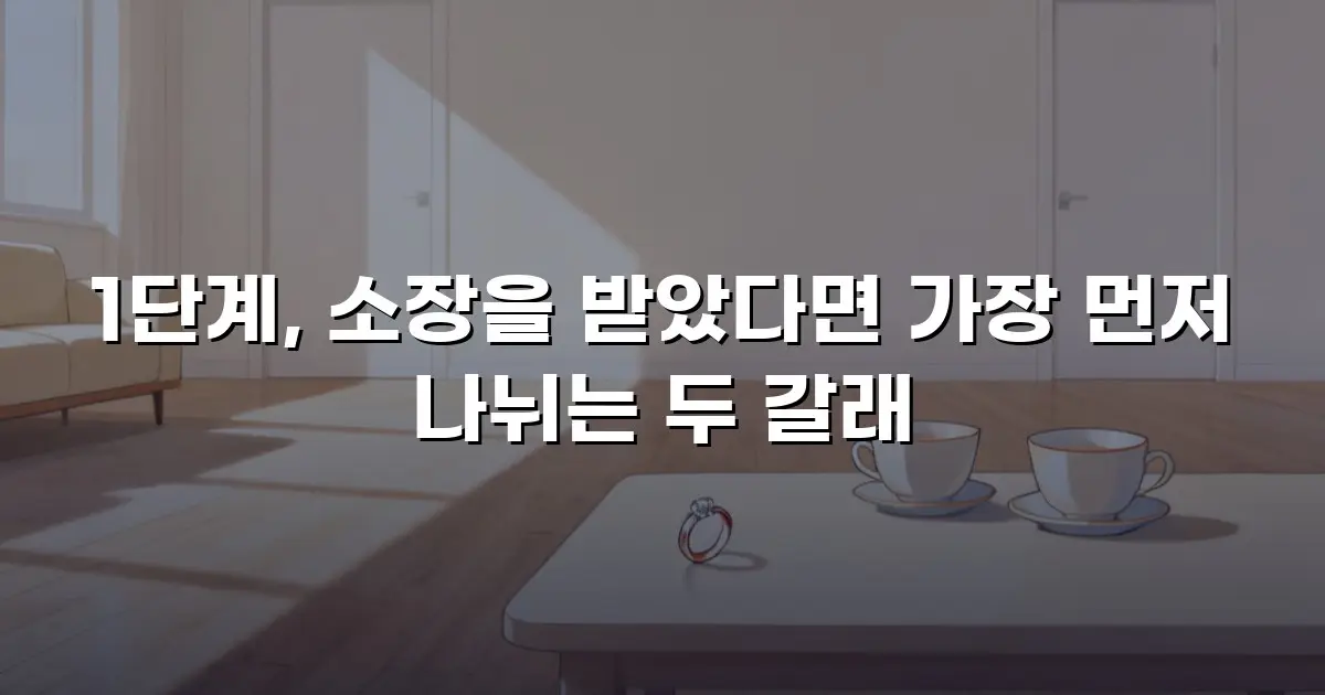 1단계, 소장을 받았다면 가장 먼저 나뉘는 두 갈래