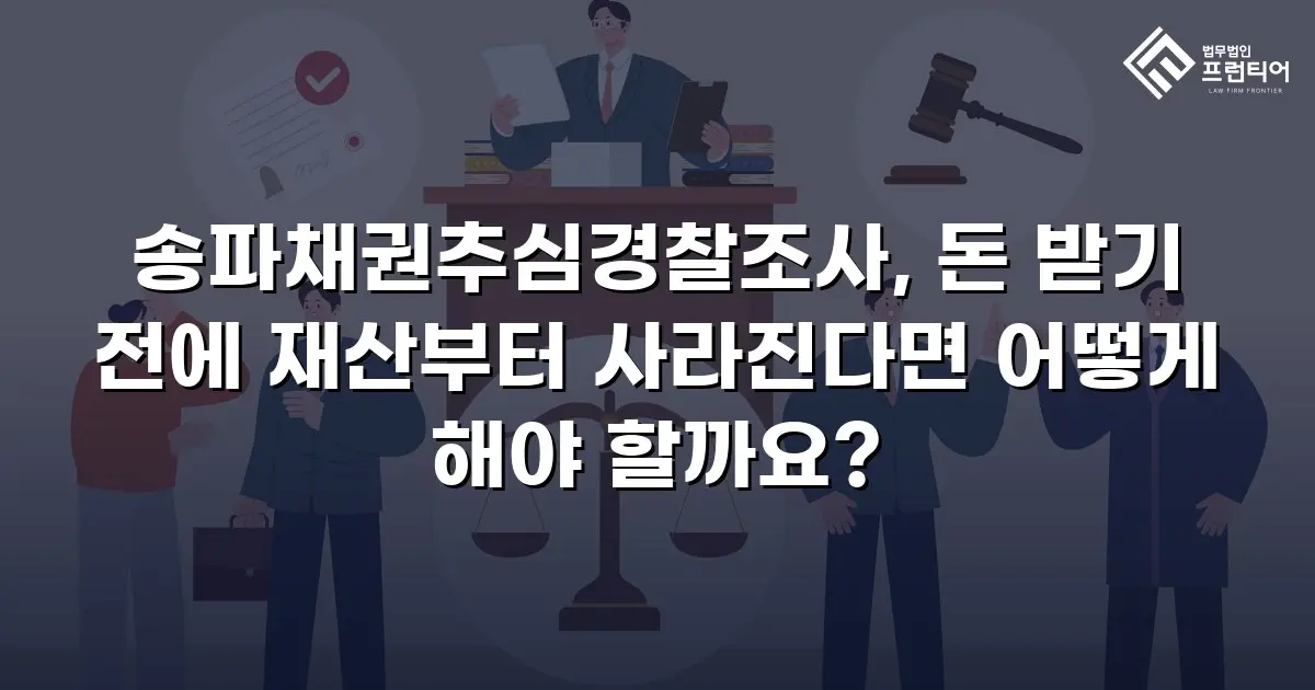 송파채권추심경찰조사, 돈 받기 전에 재산부터 사라진다면 어떻게 해야 할까요?