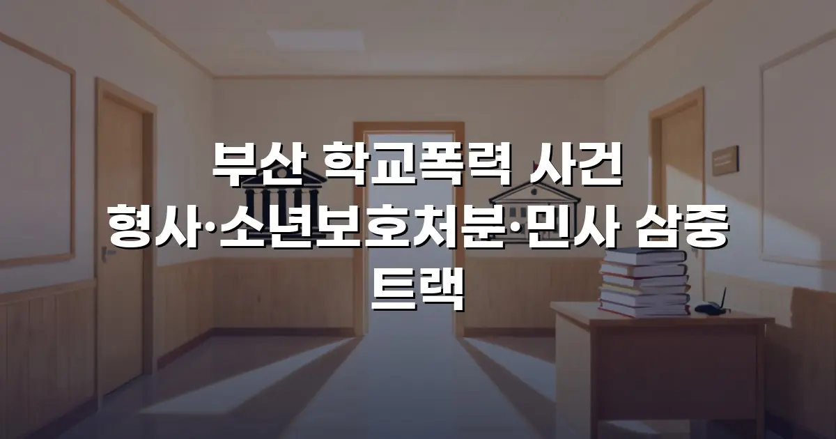 부산 학교폭력 사건 형사·소년보호처분·민사 삼중 트랙