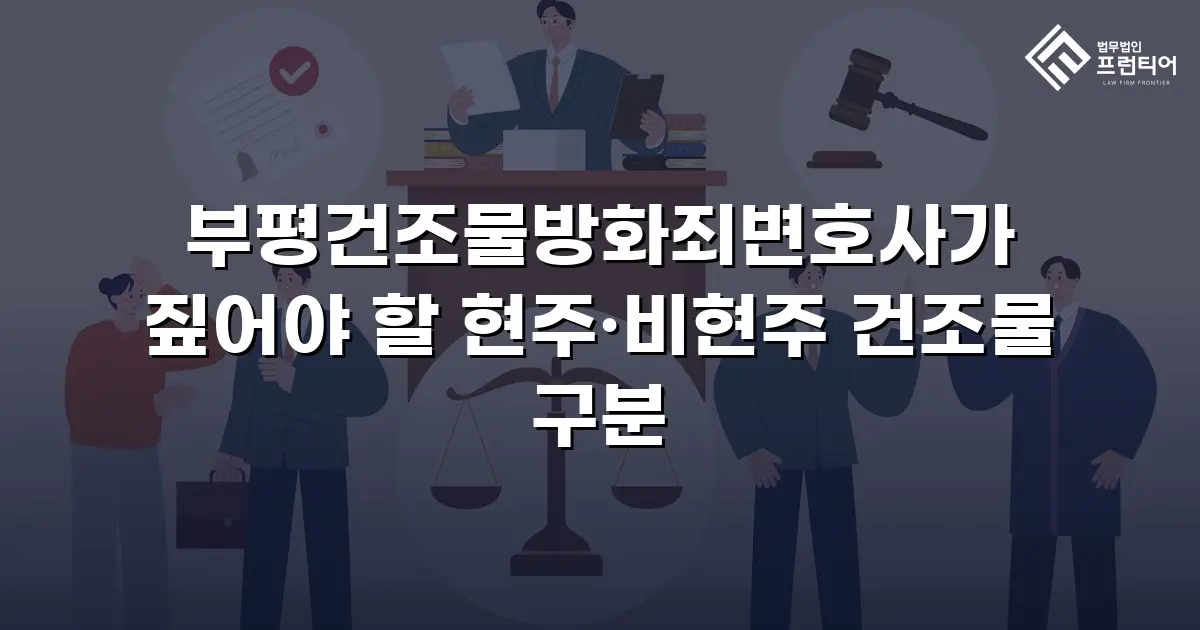 부평건조물방화죄변호사가 짚어야 할 현주·비현주 건조물 구분