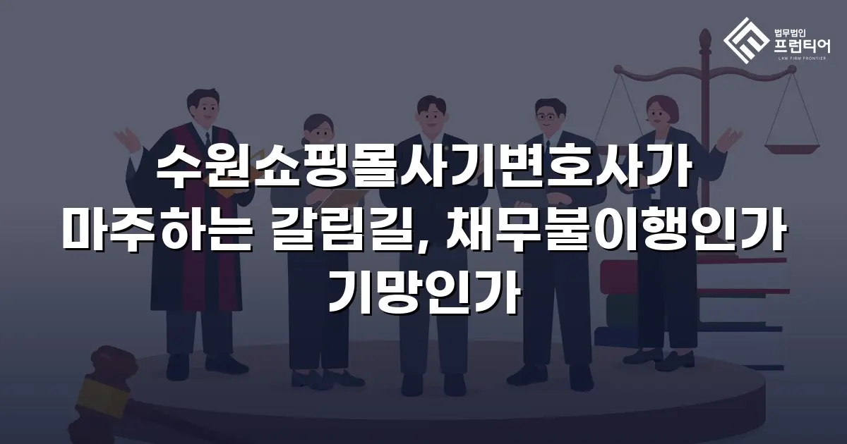 수원쇼핑몰사기변호사가 마주하는 갈림길, 채무불이행인가 기망인가