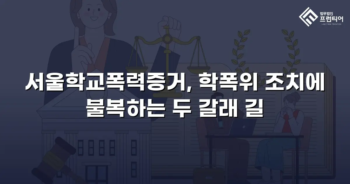 서울학교폭력증거, 학폭위 조치에 불복하는 두 갈래 길