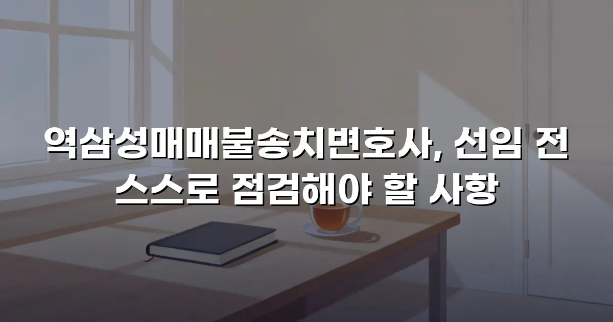 역삼성매매불송치변호사, 선임 전 스스로 점검해야 할 사항