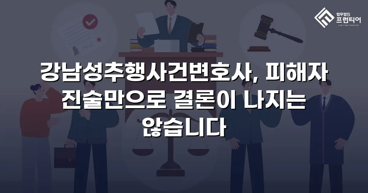 강남성추행사건변호사, 피해자 진술만으로 결론이 나지는 않습니다
