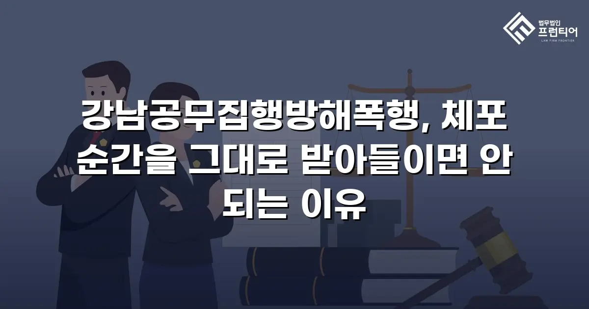 강남공무집행방해폭행, 체포 순간을 그대로 받아들이면 안 되는 이유
