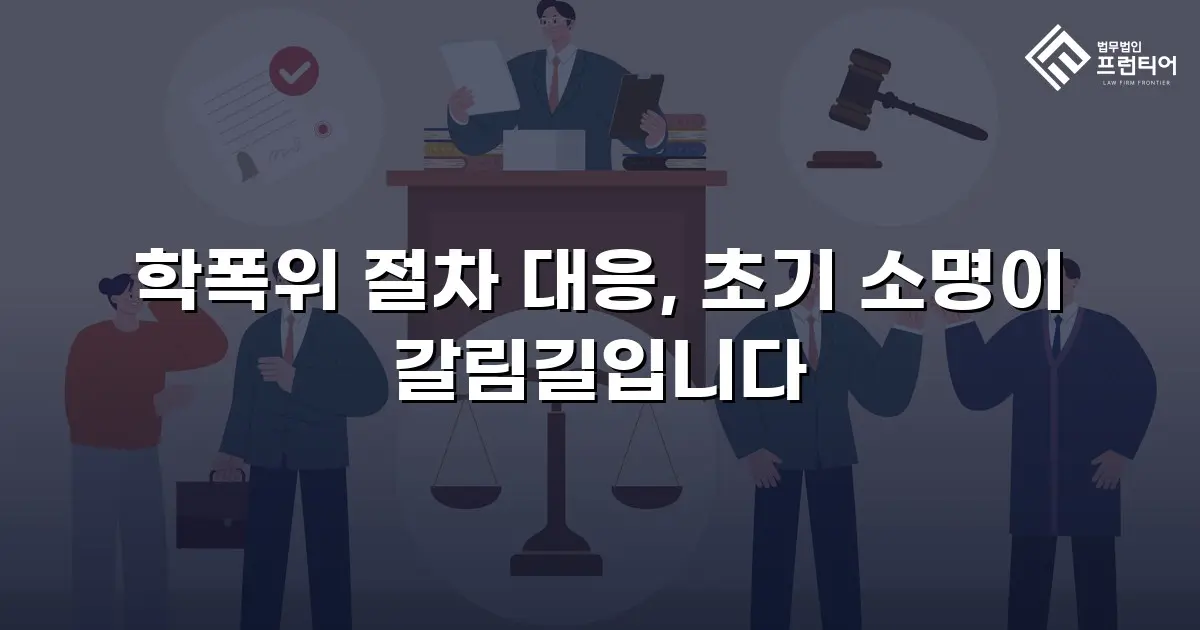 학폭위 절차 대응, 초기 소명이 갈림길입니다