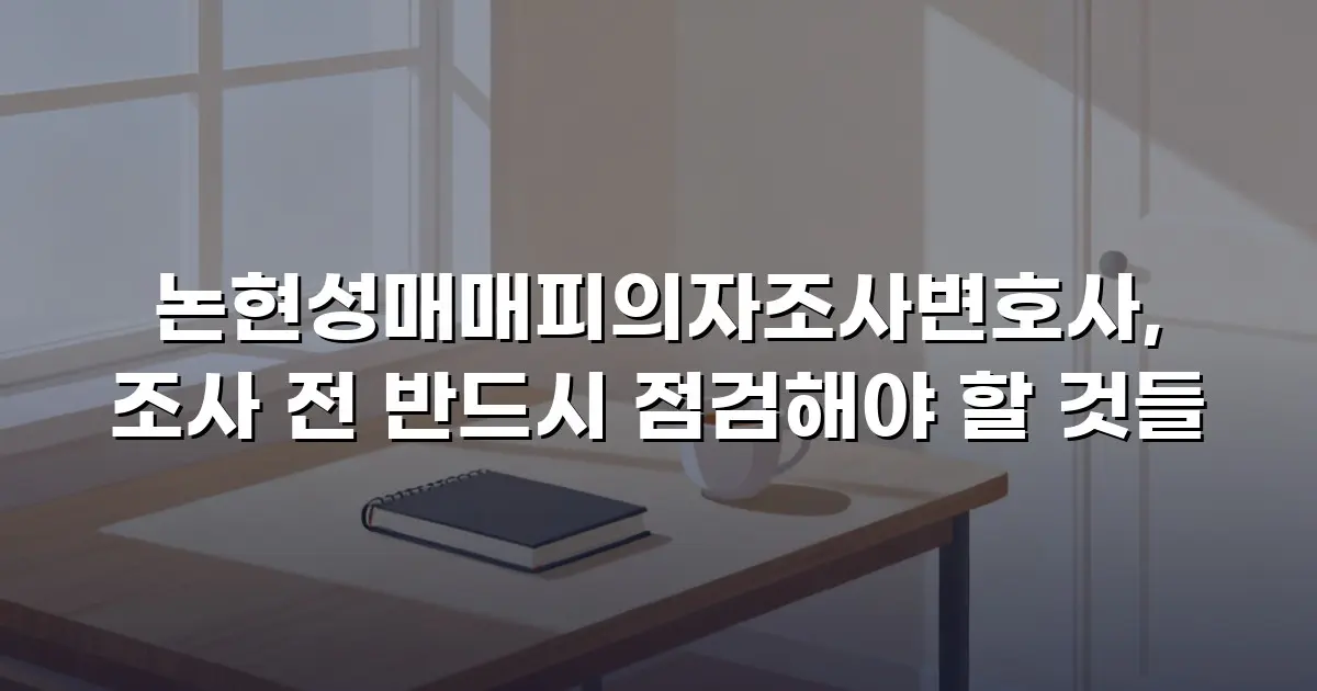 논현성매매피의자조사변호사, 조사 전 반드시 점검해야 할 것들