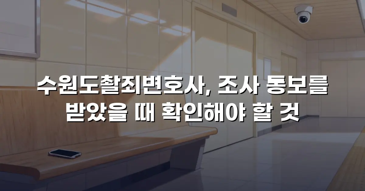 수원도촬죄변호사, 조사 통보를 받았을 때 확인해야 할 것