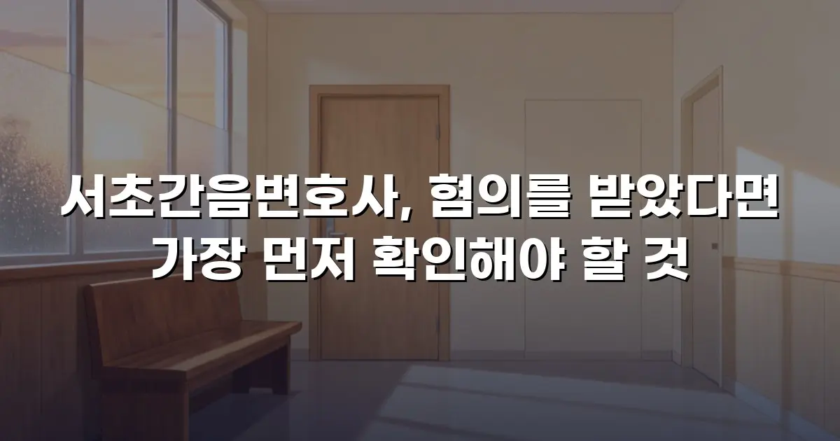 서초간음변호사, 혐의를 받았다면 가장 먼저 확인해야 할 것