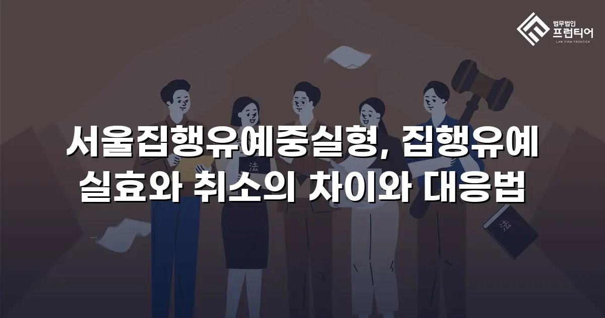 서울집행유예중실형, 집행유예 실효와 취소의 차이와 대응법