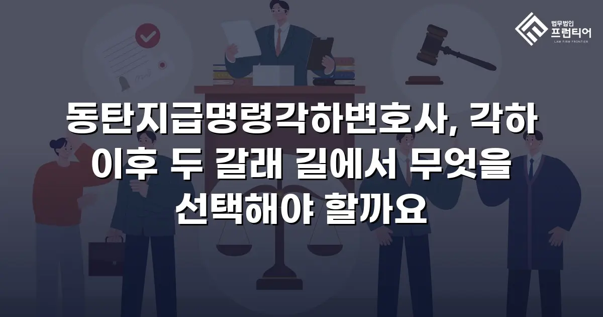 동탄지급명령각하변호사, 각하 이후 두 갈래 길에서 무엇을 선택해야 할까요